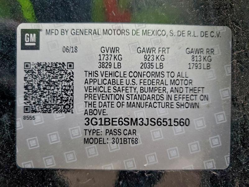 2018 Chevrolet Cruze lt