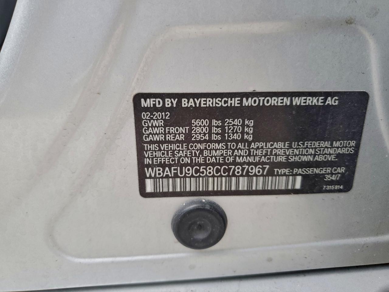 2012 BMW 550 xi