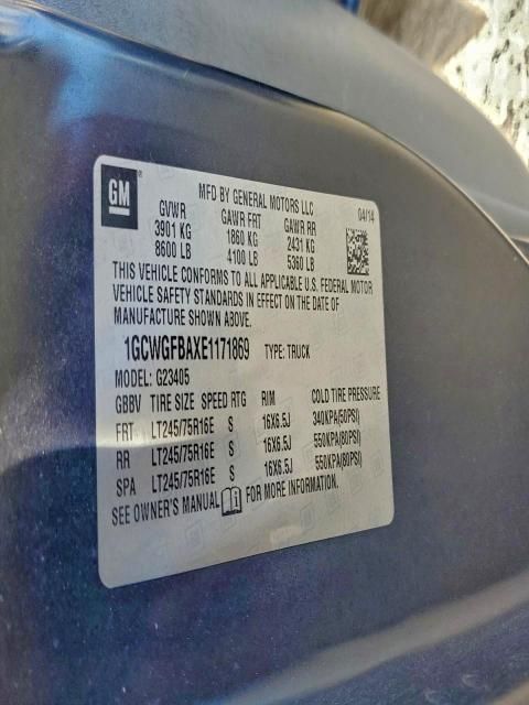 2014 Chevrolet Express 2500 Delivery van