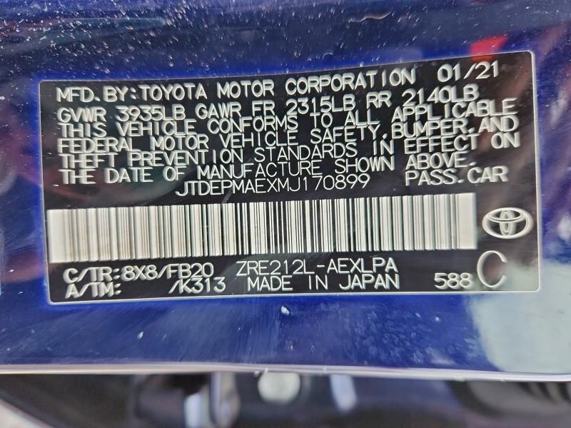 2021 Toyota Corolla le