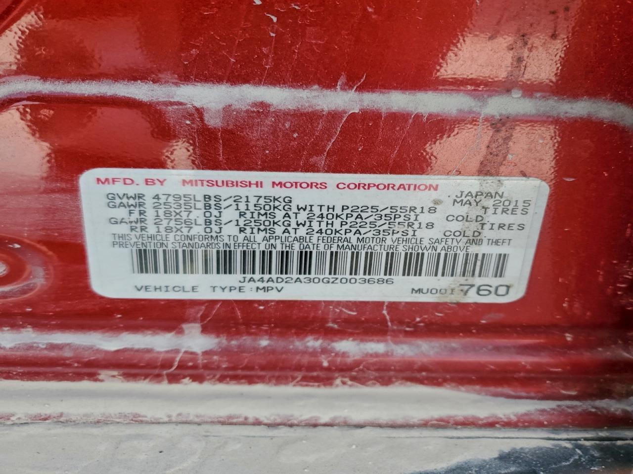 2016 Mitsubishi Outlander es