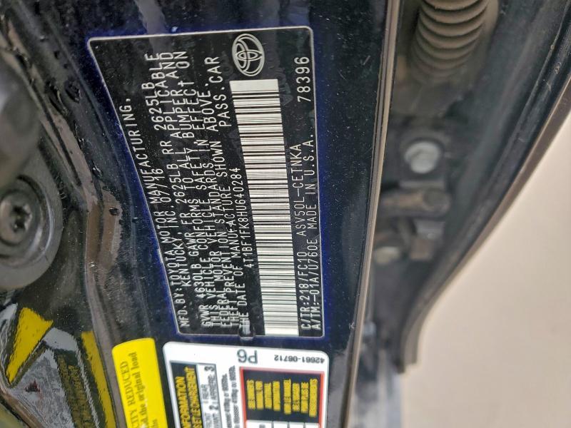 2017 Toyota Camry le