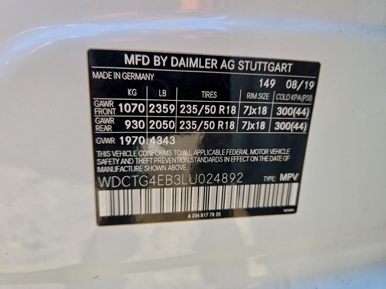 2020 Mercedes-Benz Gla 250