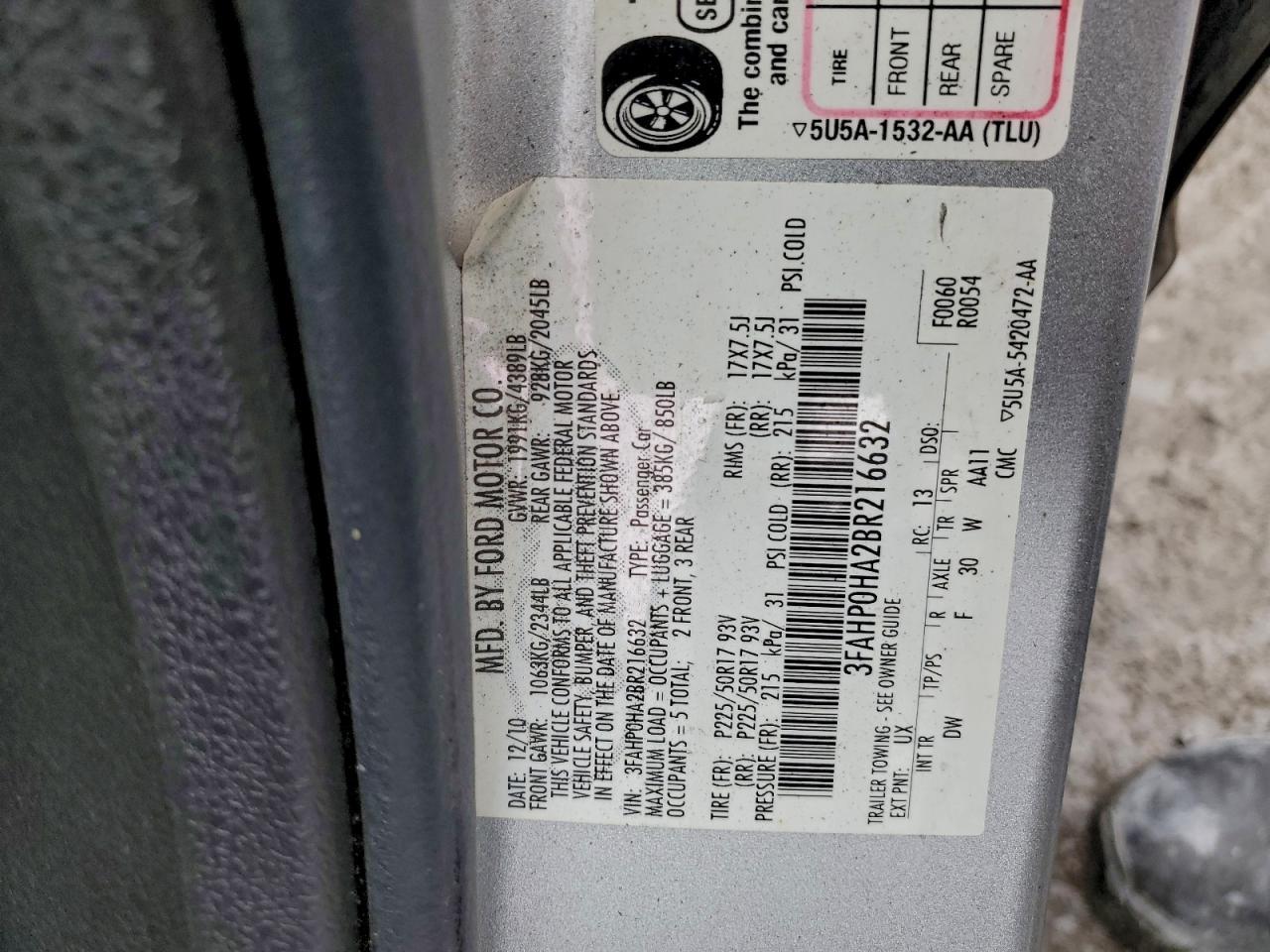 2011 Ford Fusion se