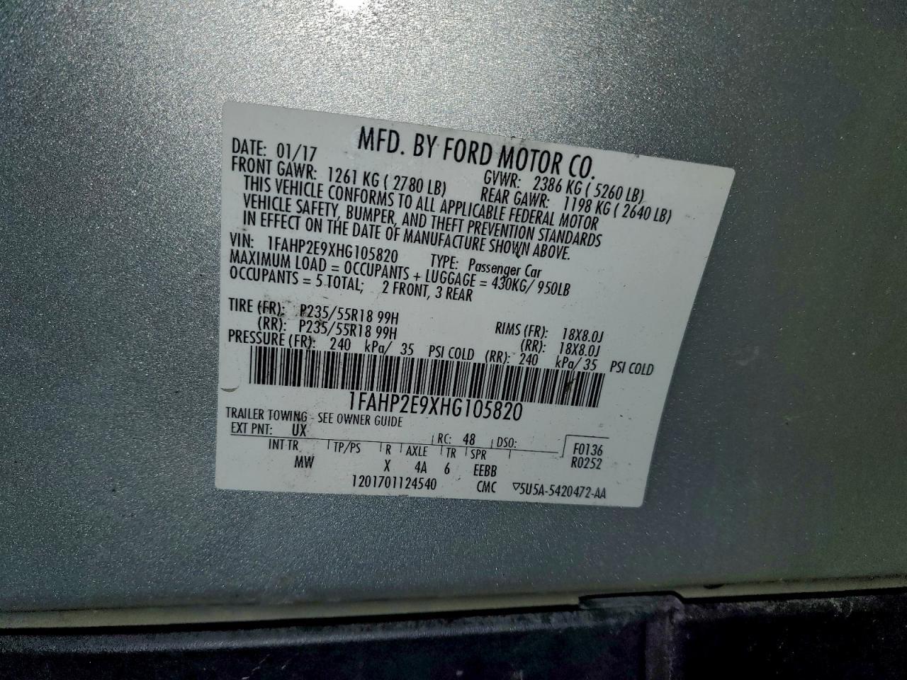2017 Ford Taurus sel