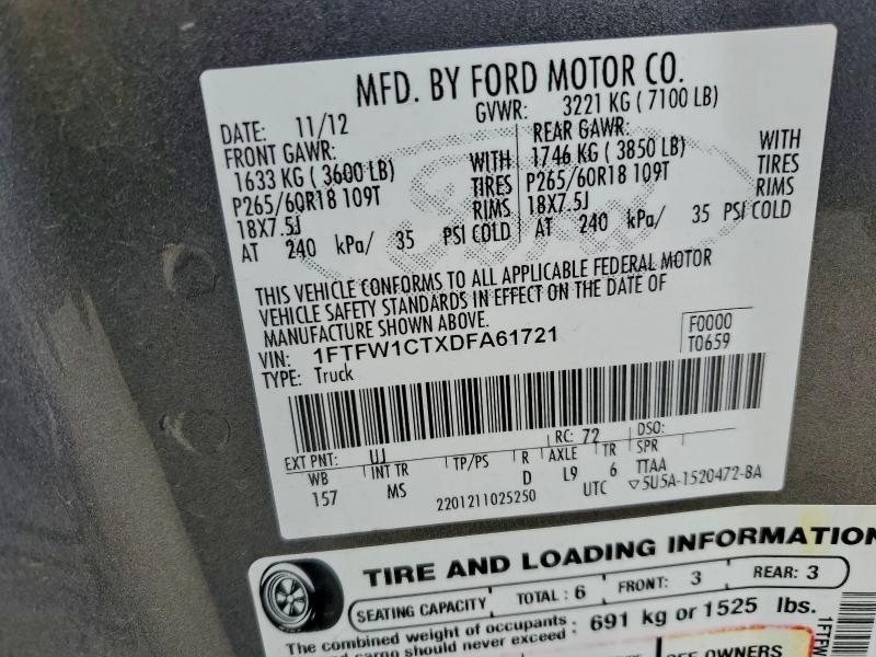 2013 Ford F150 Supercrew