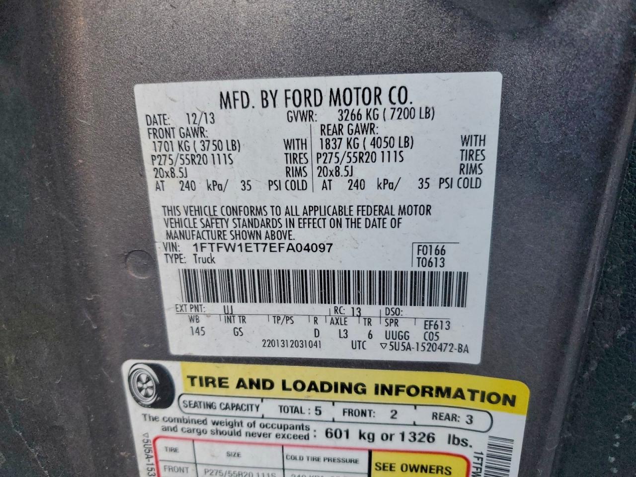 2014 Ford F150 Supercrew