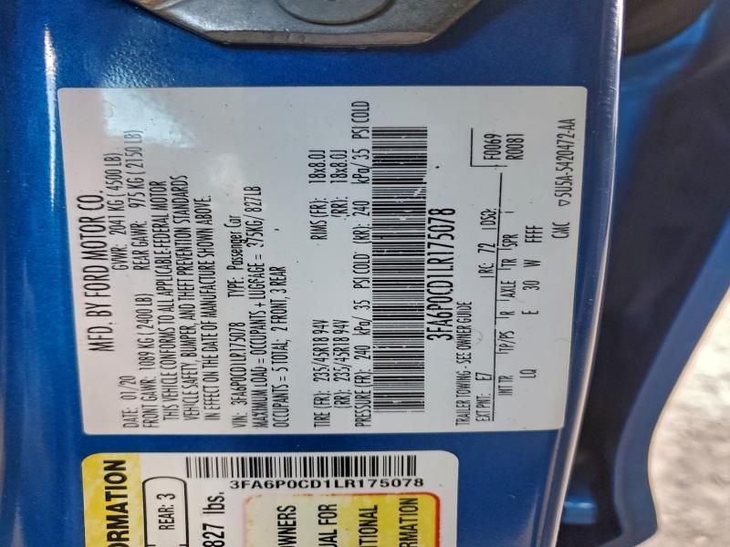 2020 Ford Fusion sel