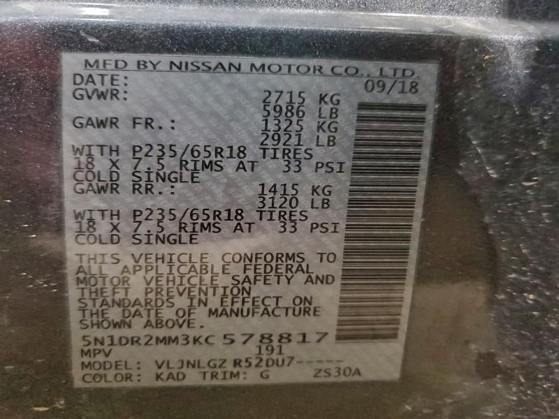 2019 Nissan Pathfinder s