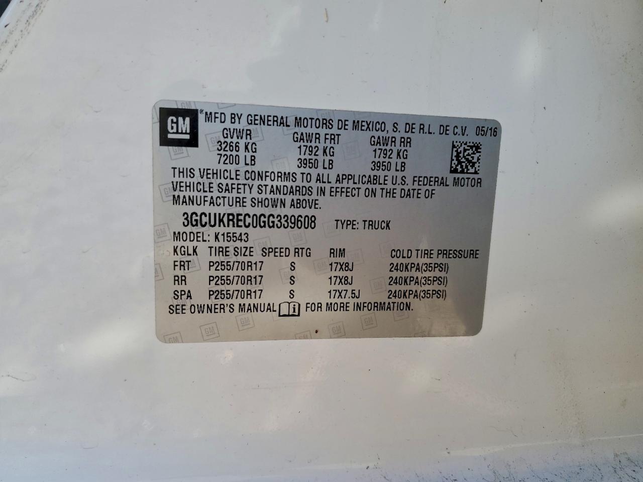 2016 Chevrolet Silverado K1500 lt