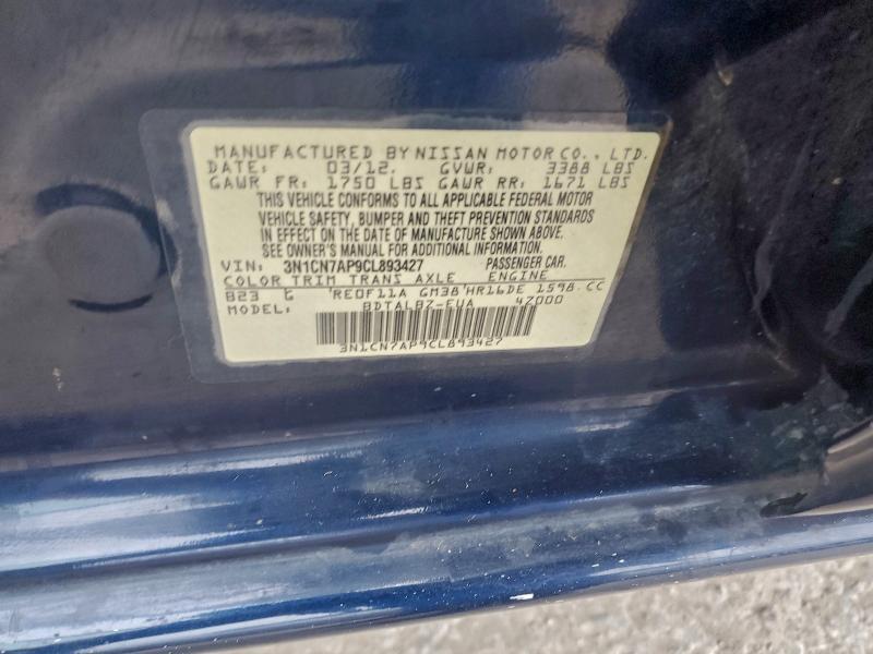 2012 Nissan Versa s