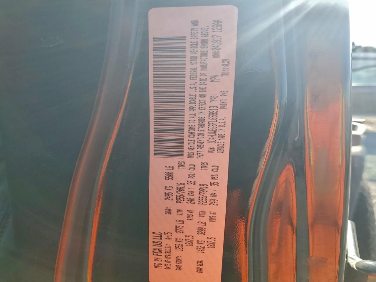 2015 Jeep Wrangler Unlimited Sahara