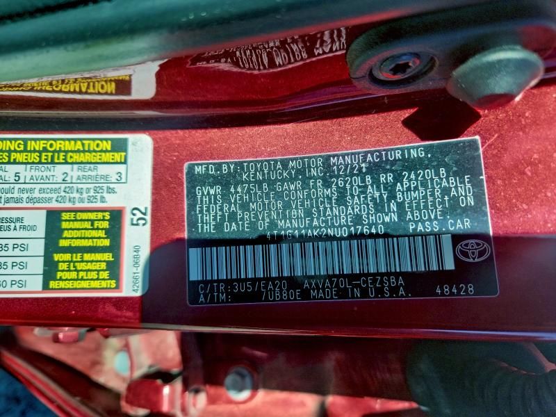 2022 Toyota Camry se