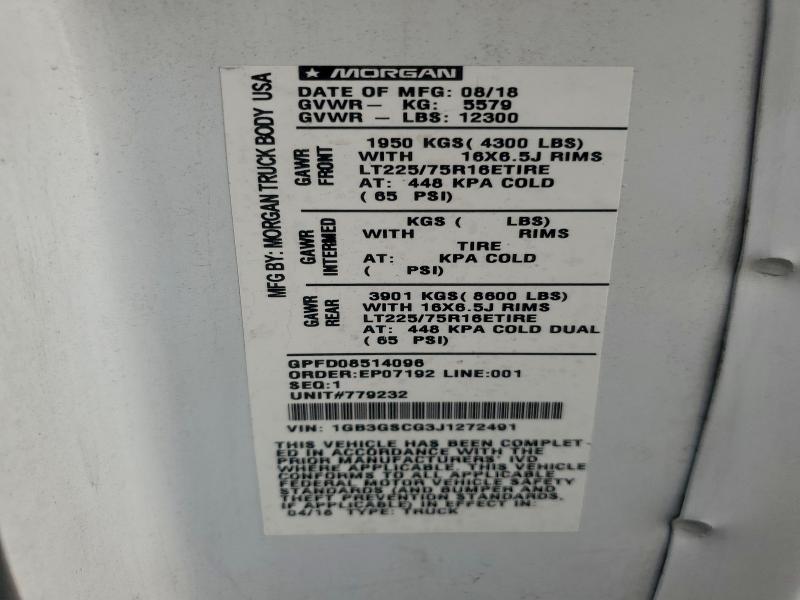 2018 Chevrolet Express G3500 Delivery Truck