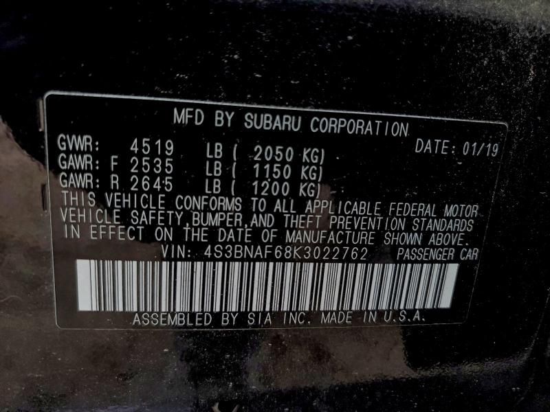 2019 Subaru Legacy 2.5i Premium