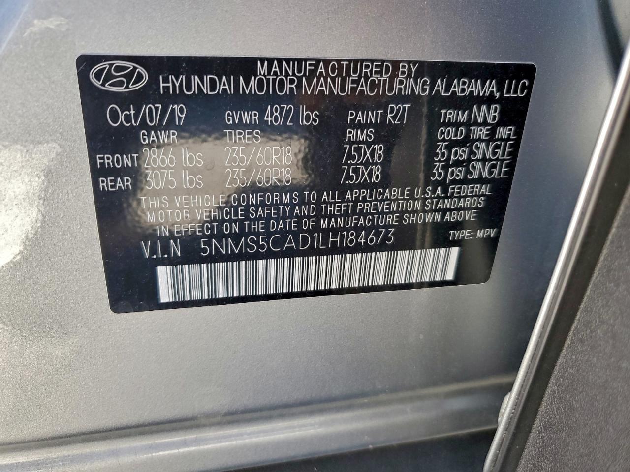 2020 Hyundai Santa fe Limited