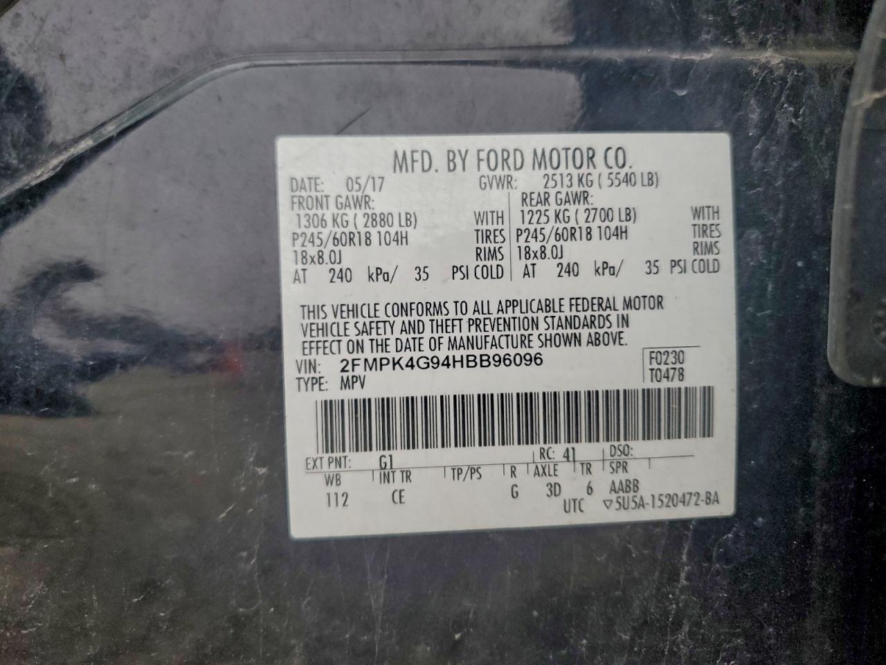 2017 Ford Edge se