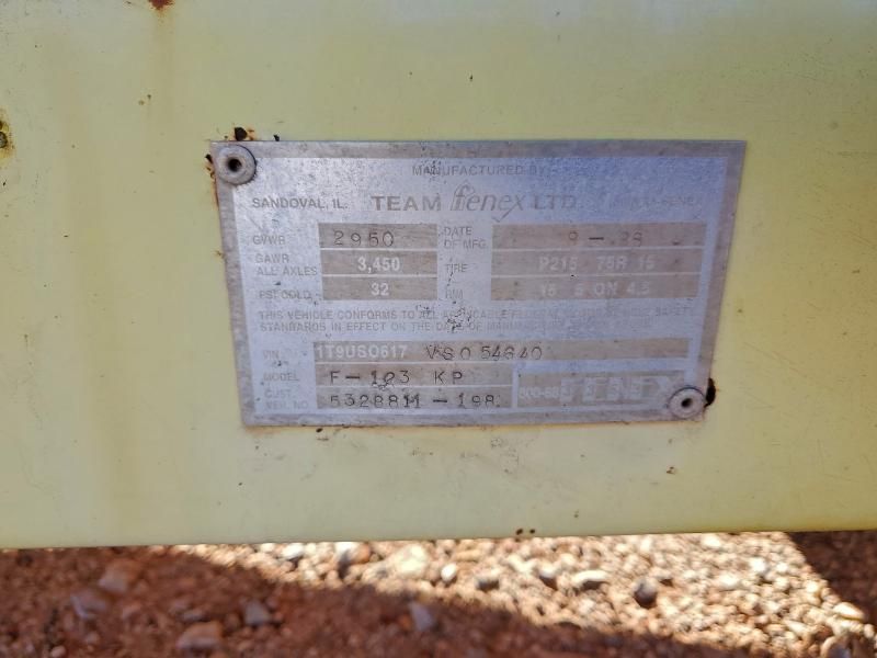 1998 Team Fenex F-123-kp Manhole Support Trailer