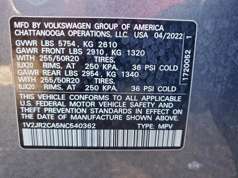 2022 Volkswagen Atlas se