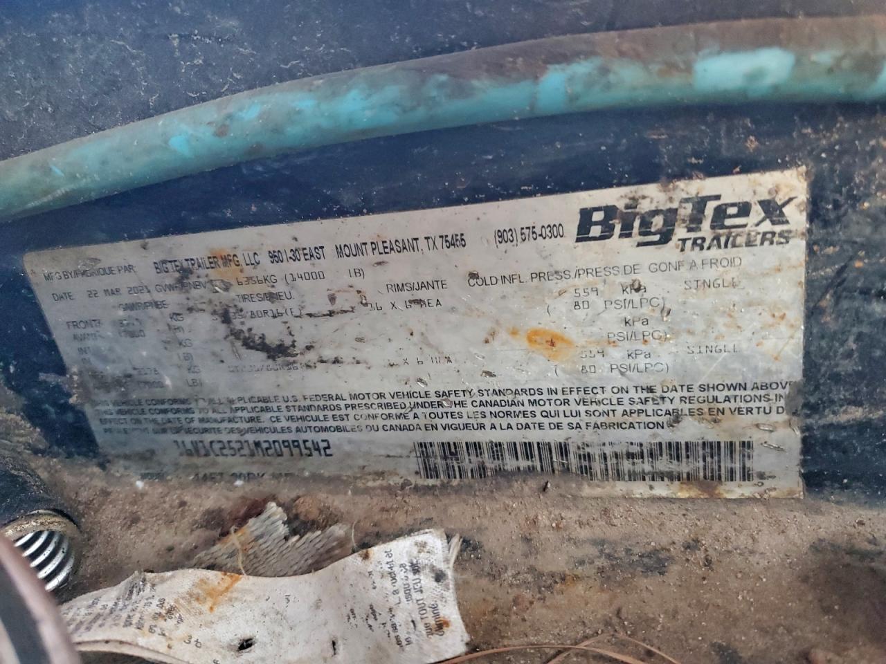 2021 Big Tex Equipment Trailer