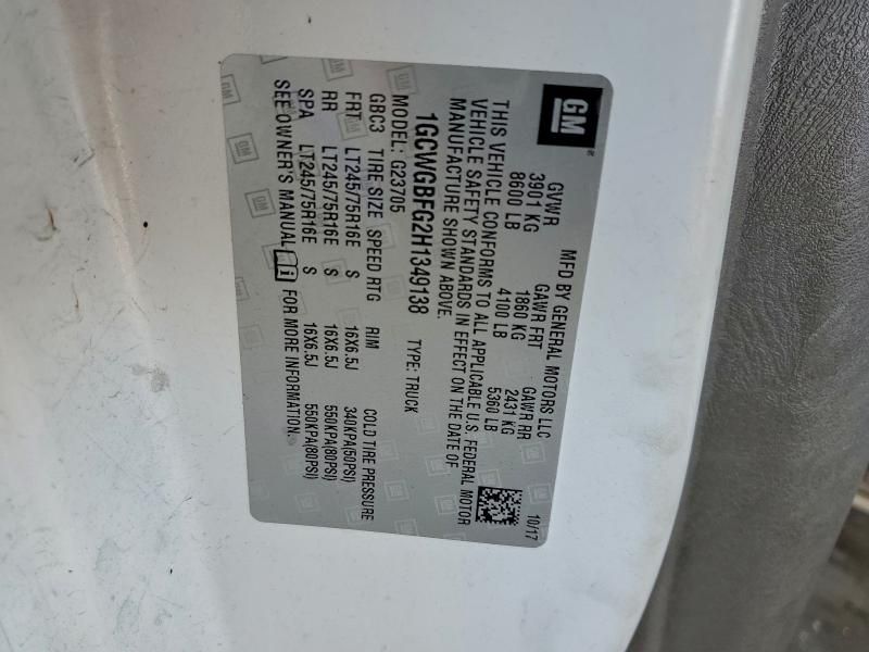 2017 Chevrolet Express G2500