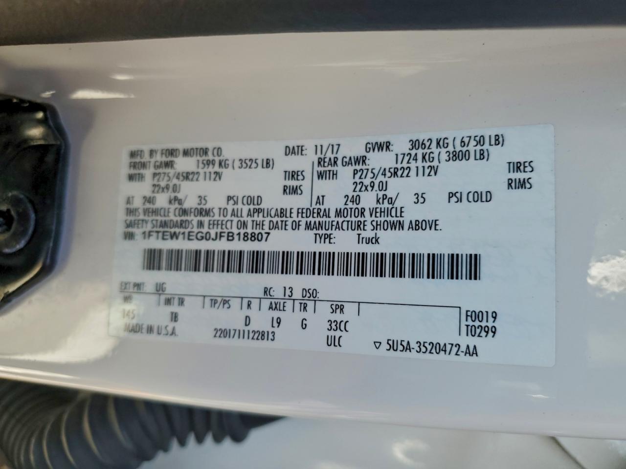 2018 Ford F150 Supercrew