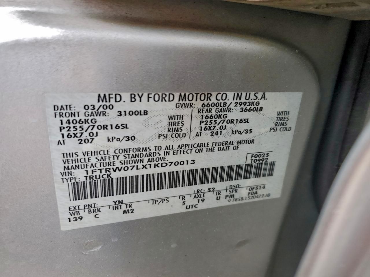 2001 Ford F150 Supercrew