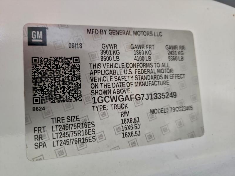 2018 Chevrolet Express G2500