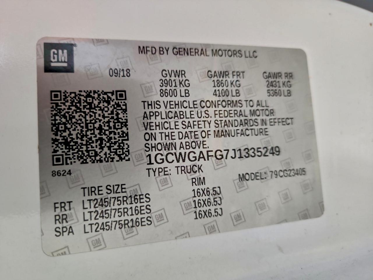 2018 Chevrolet Express 2500 Delivery Van