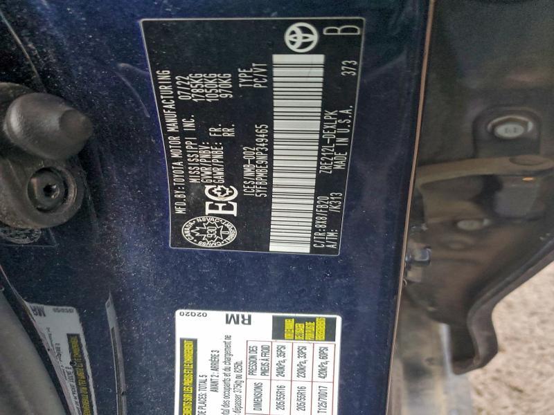 2022 Toyota Corolla le