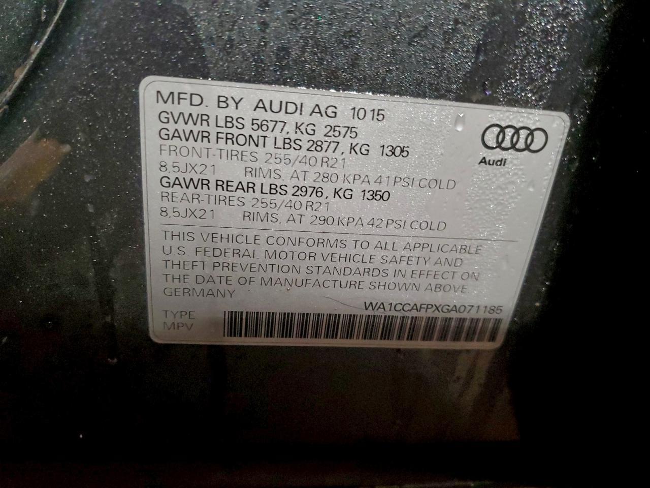 2016 Audi SQ5 Premium Plus
