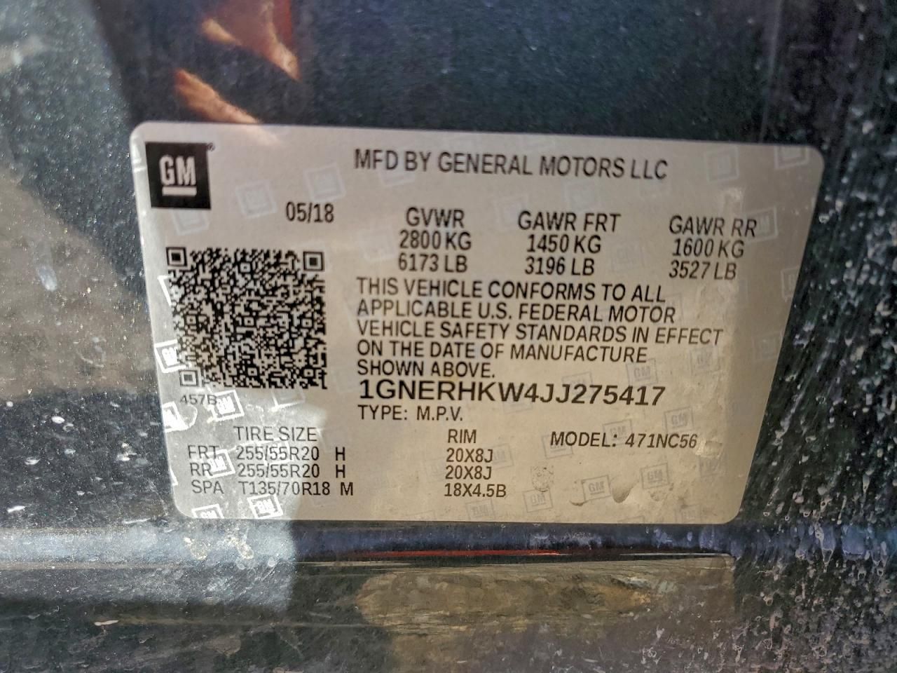 2018 Chevrolet Traverse lt