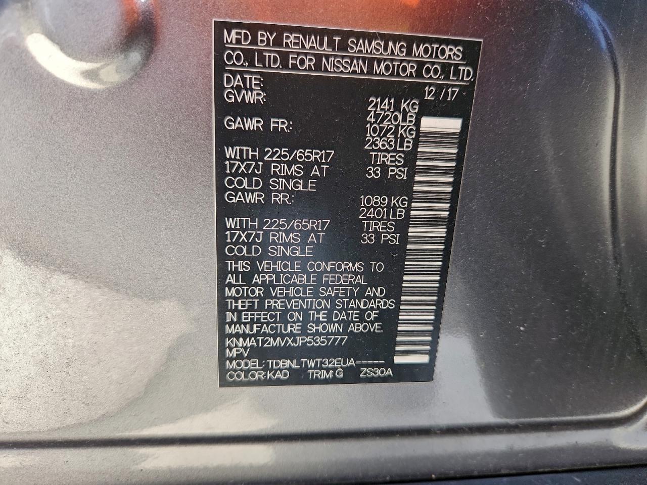 2018 Nissan Rogue s
