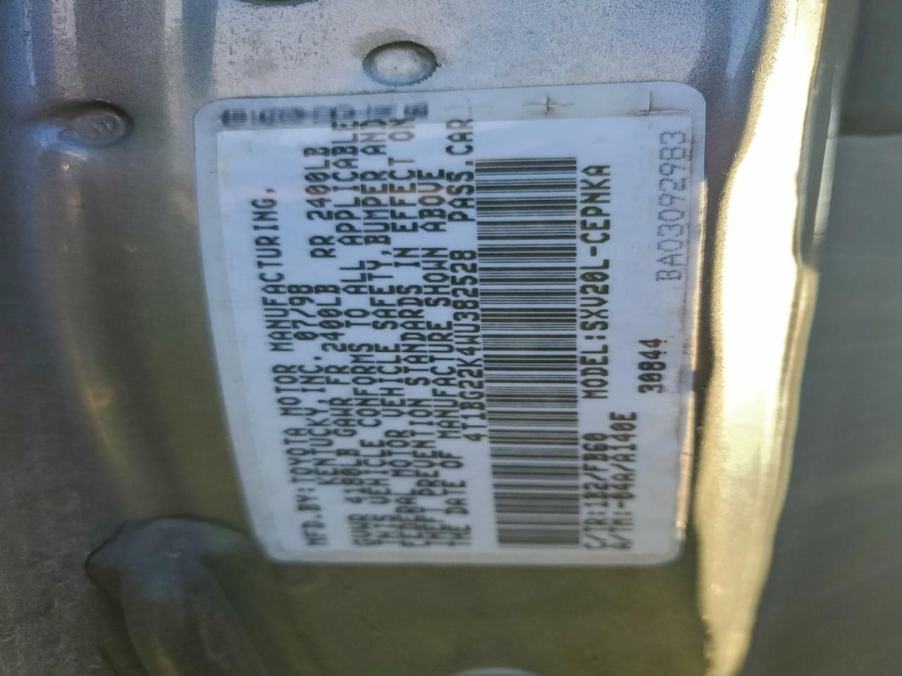 1998 Toyota Camry le