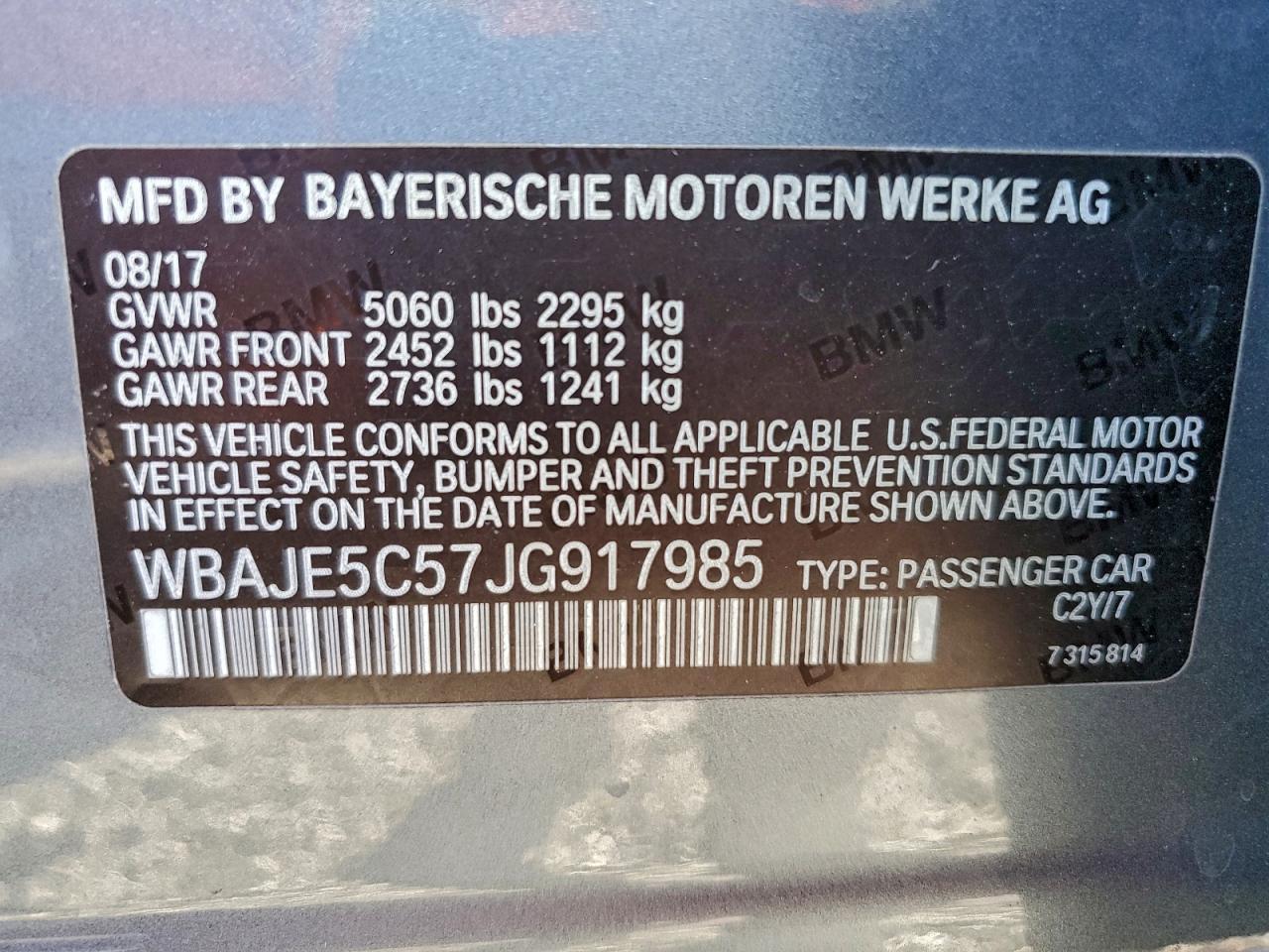 2018 BMW 540 i