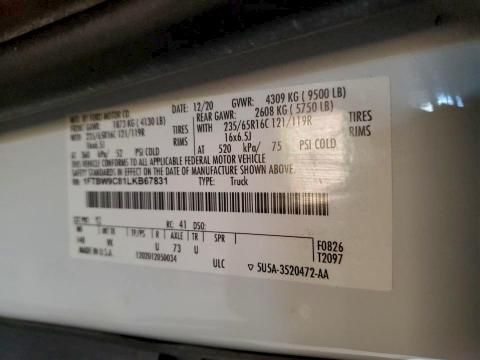 2020 Ford Transit T-350 Delivery van