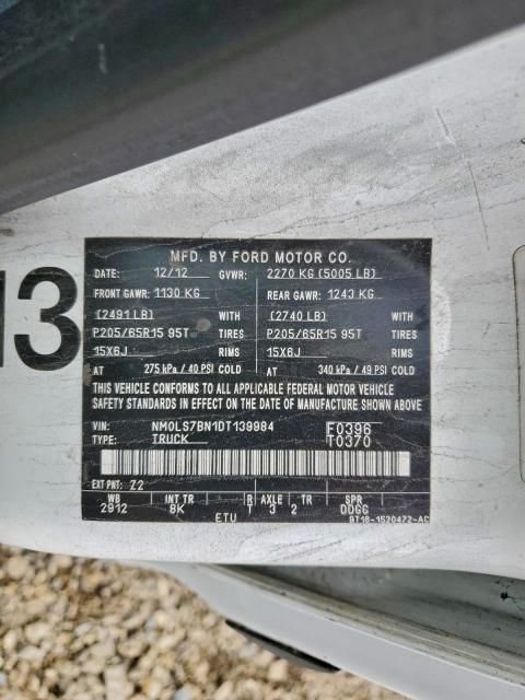 2013 Ford Transit Connect Utility / Service van