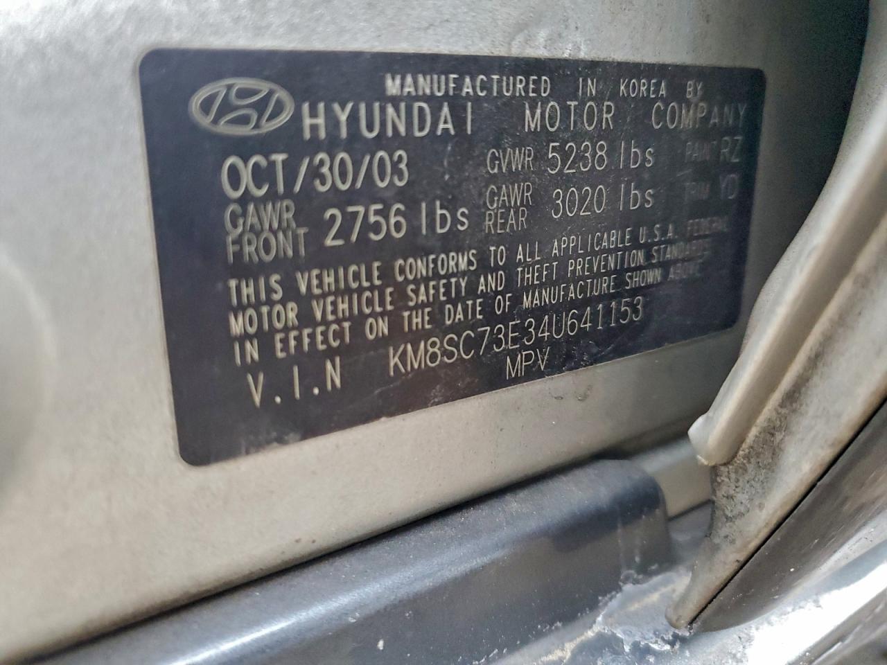2004 Hyundai Santa fe gls