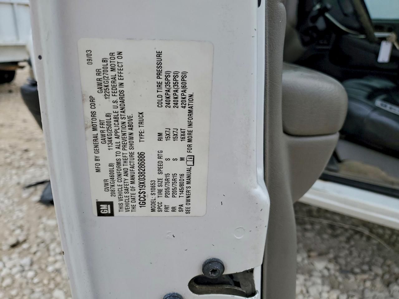 2003 Chevrolet S Truck S10