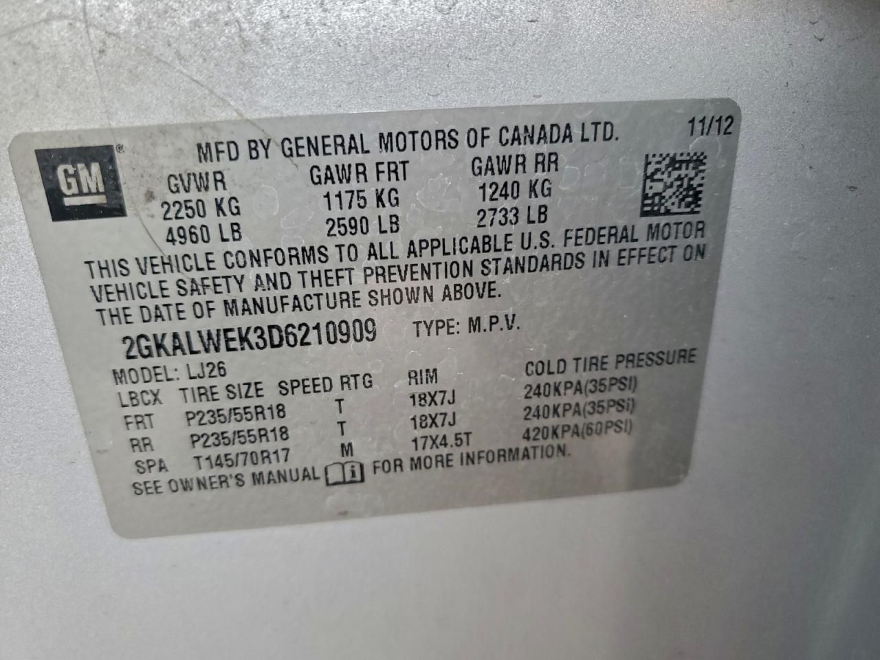 2013 GMC Terrain slt