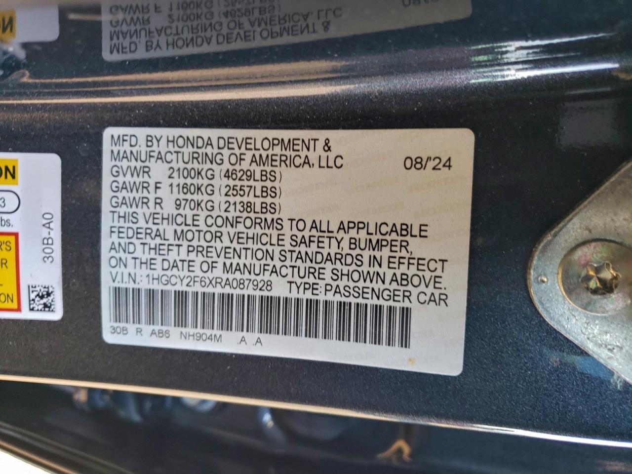 2024 Honda Accord Hybrid exl