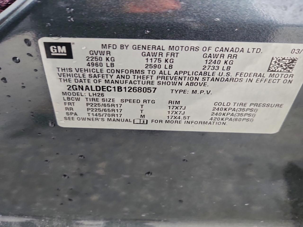 2011 Chevrolet Equinox lt