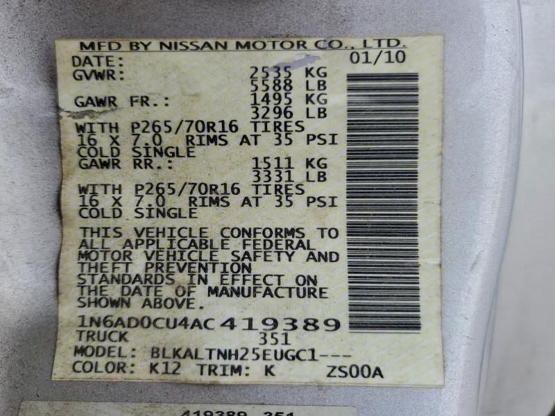 2010 Nissan Frontier King Cab SE