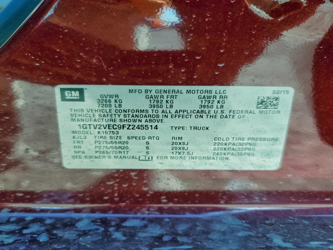2015 GMC Sierra K1500 slt