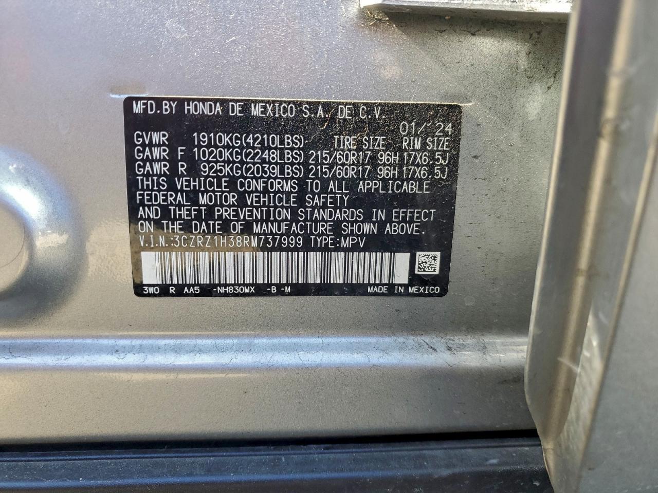 2024 Honda Hr-v lx
