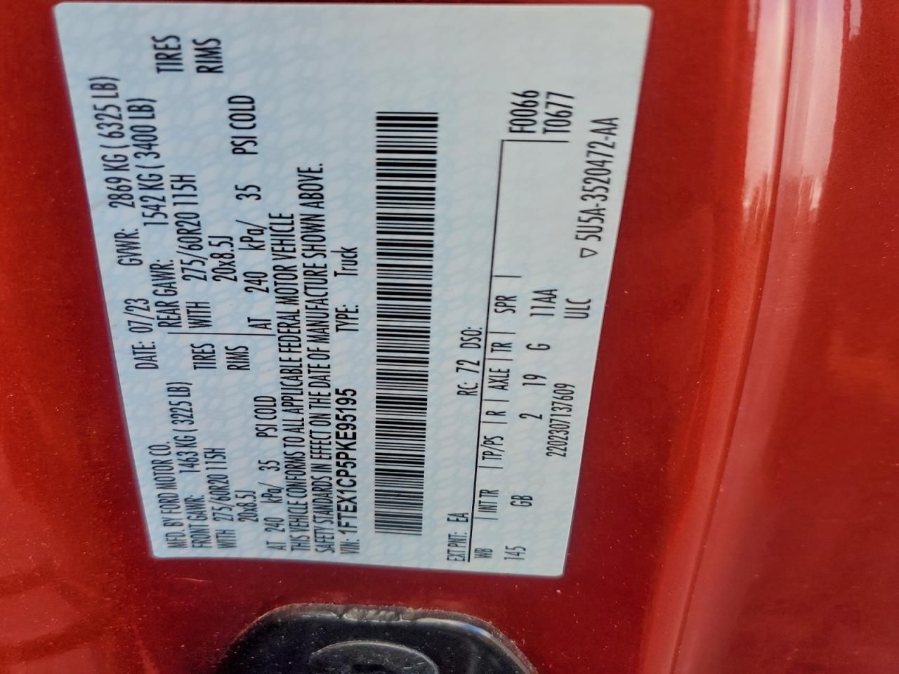 2023 Ford F150 Super cab