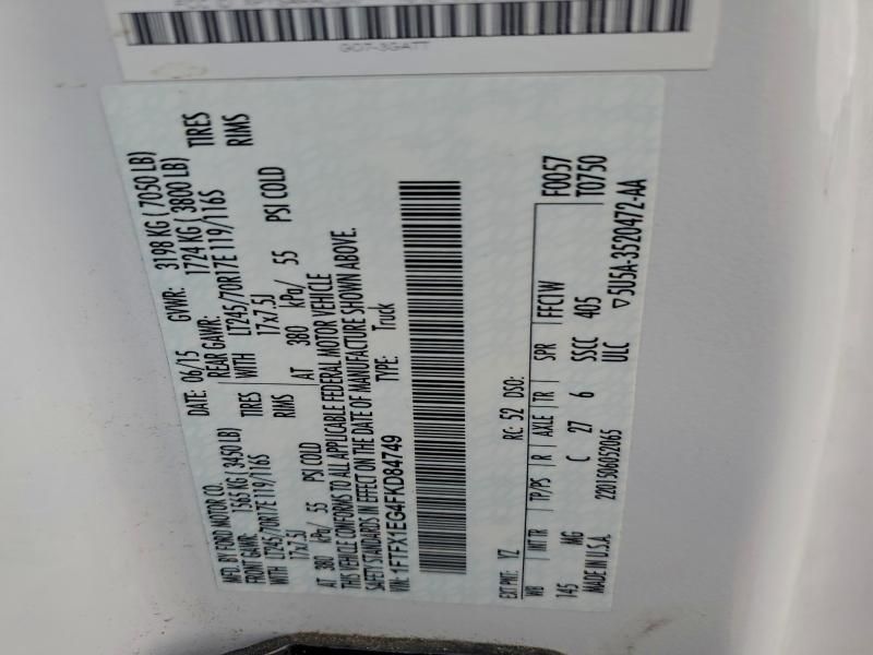 2015 Ford F150 Super cab