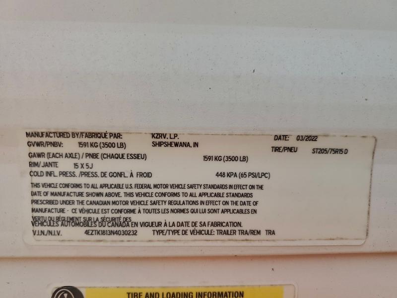 2022 KZ RV Sportsman Camper