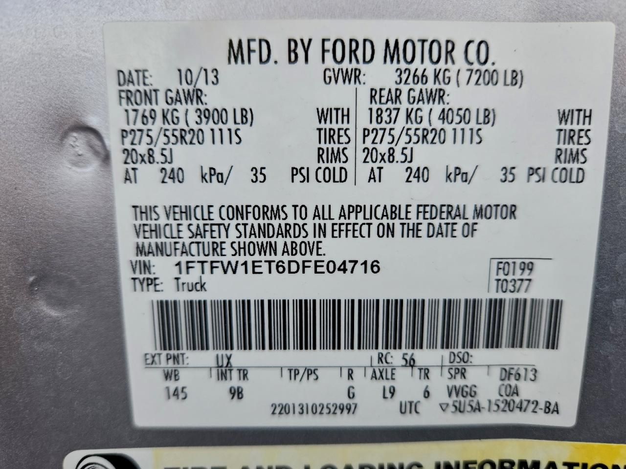 2013 Ford F150 Supercrew