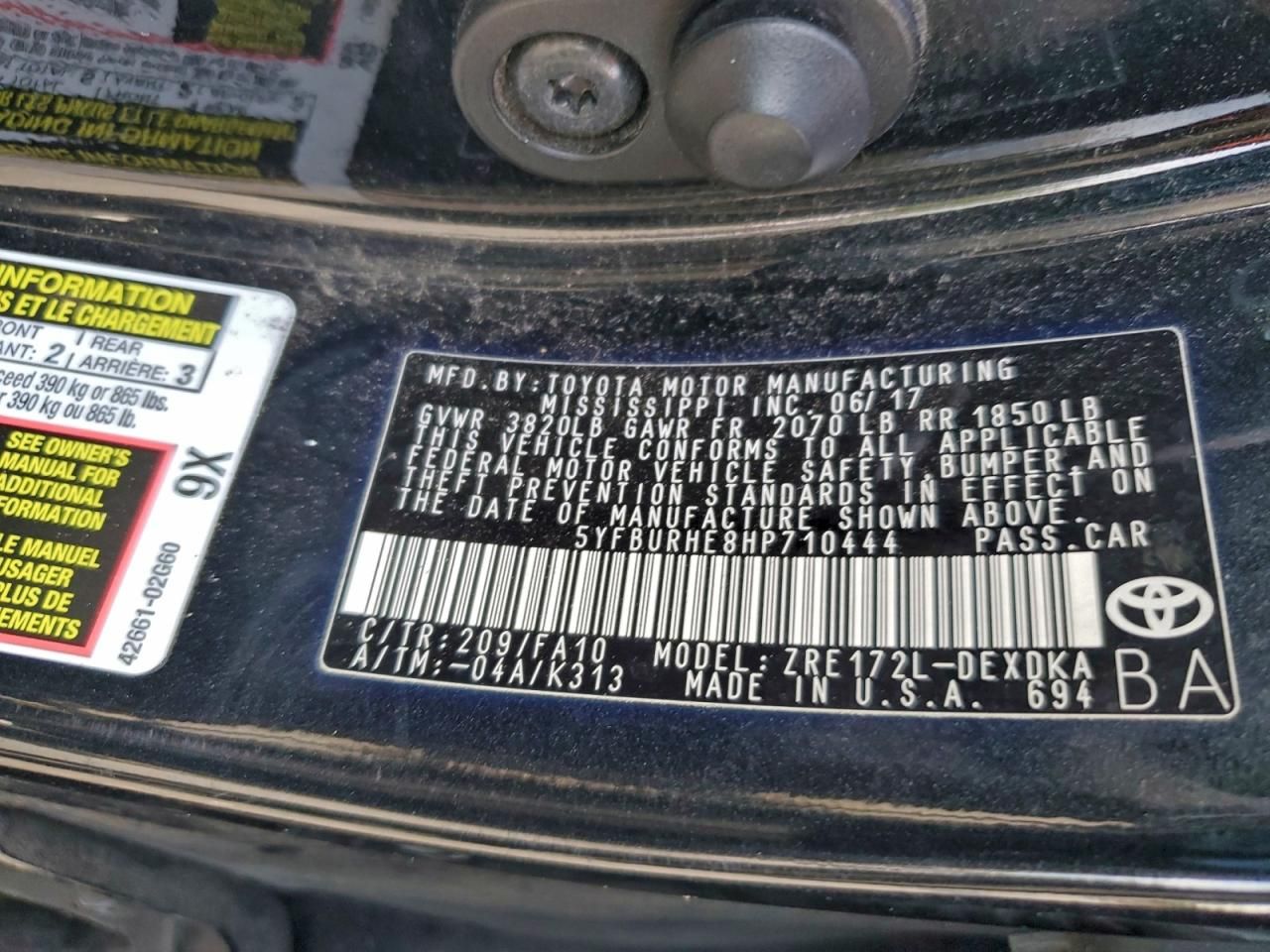 2017 Toyota Corolla l